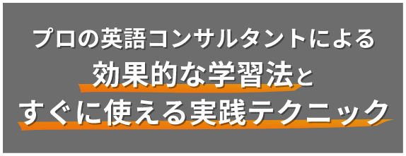 プロの英語コンサルタントによる効果的な学習法とすぐに使える実践テクニック